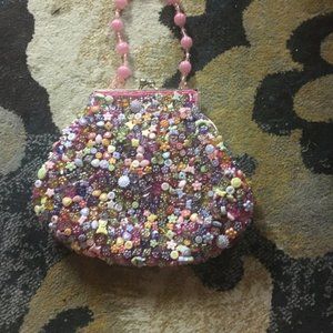 cute girl's vintage bead bag